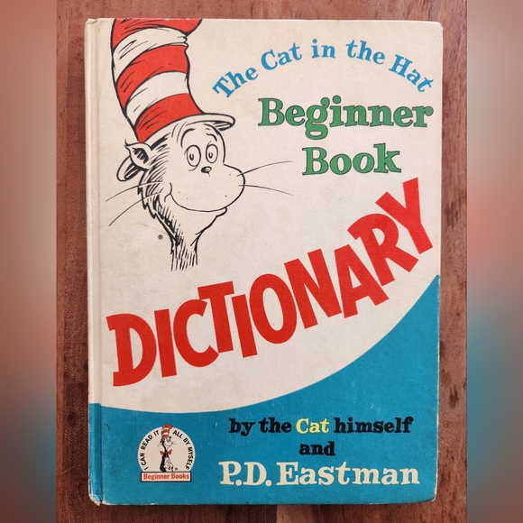 1st Edition Cat In The Hat Beginner Dictionary - Dr. Seuss 1960s